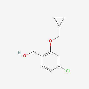 molecular formula C11H13ClO2 B1446937 [4-氯-2-(环丙基甲氧基)苯基]甲醇 CAS No. 1613412-79-5