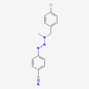 molecular formula C15H13ClN4 B14469405 p-(3-(p-Chlorobenzyl)-3-methyl-1-triazeno)benzonitrile CAS No. 65542-22-5