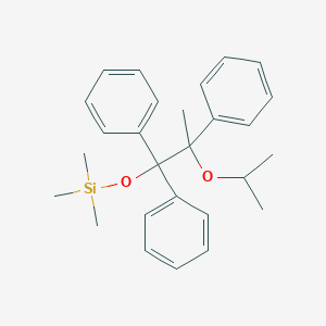 molecular formula C27H34O2Si B14469466 Trimethyl{1,1,2-triphenyl-2-[(propan-2-yl)oxy]propoxy}silane CAS No. 65177-71-1