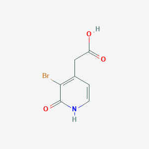 molecular formula C7H6BrNO3 B1446957 2-(3-Bromo-2-hydroxypyridin-4-yl)acetic acid CAS No. 1227563-14-5