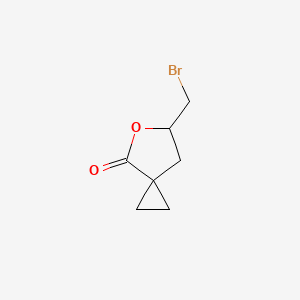 molecular formula C7H9BrO2 B1446960 6-(溴甲基)-5-氧代螺[2.4]庚烷-4-酮 CAS No. 1803608-05-0