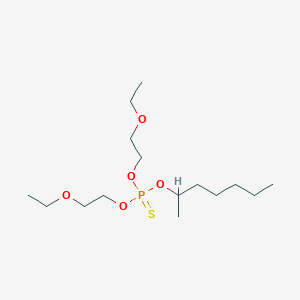 molecular formula C15H33O5PS B14469605 O,O-Bis(2-ethoxyethyl) S-heptylphosphorothioate CAS No. 72197-93-4