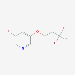 molecular formula C8H7F4NO B1446962 5-Fluoro-3-(3,3,3-trifluoropropoxy)pyridine CAS No. 1707604-87-2