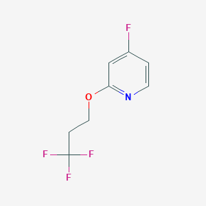 molecular formula C8H7F4NO B1446965 4-Fluoro-2-(3,3,3-trifluoropropoxy)pyridine CAS No. 1779120-55-6