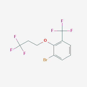 molecular formula C10H7BrF6O B1446966 1-Bromo-3-(trifluoromethyl)-2-(3,3,3-trifluoropropoxy)benzene CAS No. 1774897-66-3