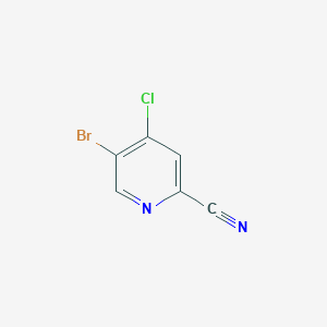 molecular formula C6H2BrClN2 B1446967 5-溴-4-氯吡啶甲腈 CAS No. 1256790-41-6