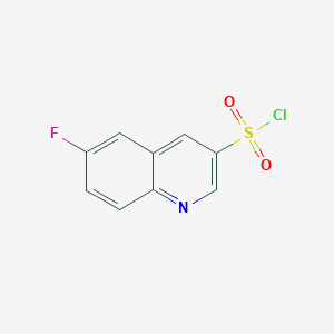 molecular formula C9H5ClFNO2S B1446971 6-Fluoroquinoline-3-sulfonyl chloride CAS No. 1803589-58-3