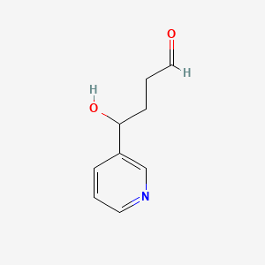 molecular formula C9H11NO2 B14469790 4-Hydroxy-4-pyridin-3-ylbutanal CAS No. 72614-73-4