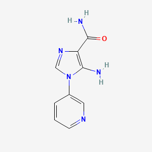 molecular formula C9H9N5O B1446980 5-amino-1-(pyridin-3-yl)-1H-imidazole-4-carboxamide CAS No. 1798713-75-3