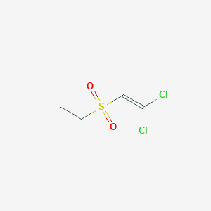 molecular formula C4H6Cl2O2S B14469812 Ethene, 1,1-dichloro-2-(ethylsulfonyl)- CAS No. 70350-25-3