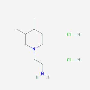 molecular formula C9H22Cl2N2 B1446986 2-(3,4-二甲基哌啶-1-基)乙胺二盐酸盐 CAS No. 1803590-03-5