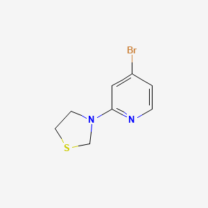 molecular formula C8H9BrN2S B1446987 3-(4-Bromopyridin-2-yl)thiazolidine CAS No. 1779133-42-4