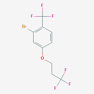 molecular formula C10H7BrF6O B1446988 2-Bromo-1-(trifluoromethyl)-4-(3,3,3-trifluoropropoxy)benzene CAS No. 1774895-22-5