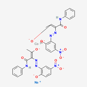 molecular formula C32H24CoN8NaO10 B14469882 sodium;2-[[(Z)-1-anilino-3-oxido-1-oxobut-2-en-2-yl]diazenyl]-4-nitrophenolate;cobalt(3+) CAS No. 71566-26-2