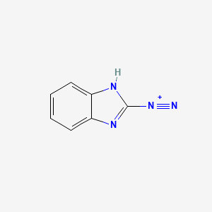 molecular formula C7H5N4+ B14469916 1H-Benzimidazole-2-diazonium CAS No. 66138-09-8