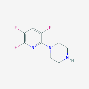 molecular formula C9H10F3N3 B1446992 1-(3,5,6-Trifluoro-2-pyridinyl)piperazine CAS No. 1226516-20-6