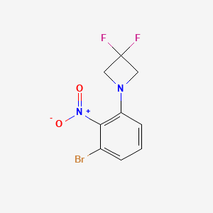 molecular formula C9H7BrF2N2O2 B1446995 6-Bromo-2-(3,3-difluoroazetidin-1-yl)nitrobenzene CAS No. 1713160-91-8
