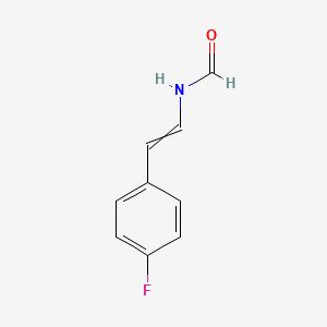 molecular formula C9H8FNO B14469955 N-[2-(4-Fluorophenyl)ethenyl]formamide CAS No. 66166-60-7