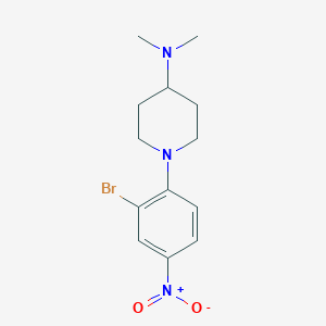 1-(2-Bromo-4-nitrophenyl)-N,N-dimethylpiperidin-4-amine