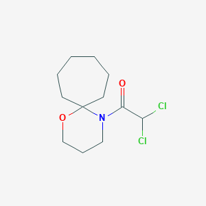 molecular formula C12H19Cl2NO2 B14469962 2,2-Dichloro-1-(1-oxa-5-azaspiro[5.6]dodecan-5-yl)ethan-1-one CAS No. 71526-26-6