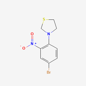 3-(4-Bromo-2-nitrophenyl)thiazolidine