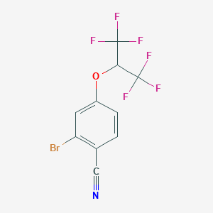 molecular formula C10H4BrF6NO B1446999 2-Bromo-4-(1,1,1,3,3,3-hexafluoropropan-2-yloxy)benzonitrile CAS No. 1707358-24-4