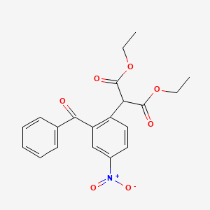 molecular formula C20H19NO7 B14470028 Diethyl (2-benzoyl-4-nitrophenyl)propanedioate CAS No. 65642-62-8
