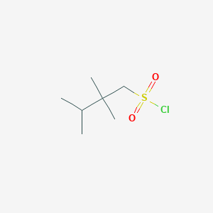 molecular formula C7H15ClO2S B1447003 2,2,3-三甲基丁烷-1-磺酰氯 CAS No. 1823344-23-5