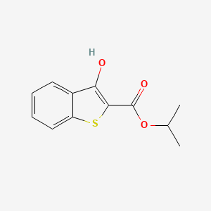 molecular formula C12H12O3S B14470042 Propan-2-yl 3-hydroxy-1-benzothiophene-2-carboxylate CAS No. 65642-48-0