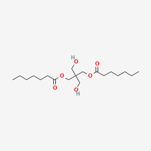 molecular formula C19H36O6 B14470051 Pentaerythritol diheptanoate CAS No. 67763-19-3
