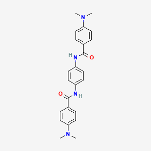 molecular formula C24H26N4O2 B14470057 N,N'-(1,4-Phenylene)bis[4-(dimethylamino)benzamide] CAS No. 67324-41-8