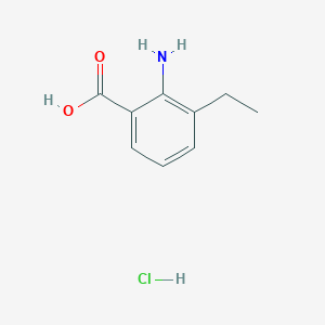 molecular formula C9H12ClNO2 B1447007 2-Amino-3-ethylbenzoic acid hydrochloride CAS No. 1803586-54-0