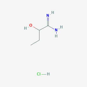 molecular formula C4H11ClN2O B1447010 2-Hydroxybutanimidamide hydrochloride CAS No. 912578-78-0