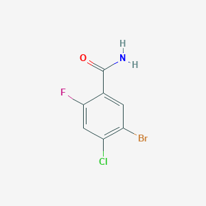 molecular formula C7H4BrClFNO B1447015 5-Bromo-4-chloro-2-fluorobenzamide CAS No. 1532518-77-6