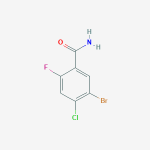 molecular formula C7H4BrClFNO B1447015 Benzamide, 5-bromo-4-chloro-2-fluoro- CAS No. 1532518-77-6