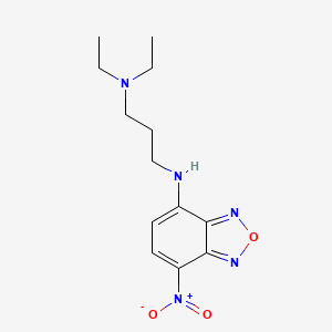 molecular formula C13H19N5O3 B14470183 N~1~,N~1~-Diethyl-N~3~-(7-nitro-2,1,3-benzoxadiazol-4-yl)propane-1,3-diamine CAS No. 65427-79-4