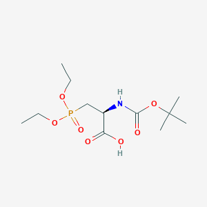 molecular formula C12H24NO7P B1447019 (S)-2-((tert-Butoxycarbonyl)amino)-3-(diethoxyphosphoryl)propanoic acid CAS No. 1159501-74-2