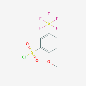 molecular formula C7H6ClF5O3S2 B1447021 2-Methoxy-5-(pentafluorosulfur)benzenesulfonyl chloride CAS No. 1706447-05-3