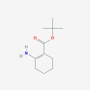 molecular formula C11H19NO2 B14470215 tert-Butyl 2-aminocyclohex-1-ene-1-carboxylate CAS No. 65277-17-0