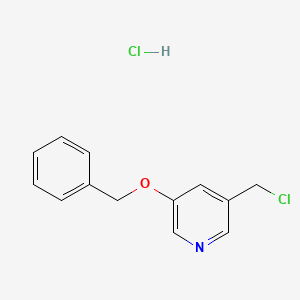 molecular formula C13H13Cl2NO B1447022 3-(Benzyloxy)-5-(chloromethyl)pyridine hydrochloride CAS No. 1803605-62-0