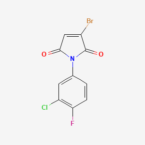 molecular formula C10H4BrClFNO2 B1447025 3-Bromo-1-(3-chloro-4-fluorophenyl)-1H-pyrrole-2,5-dione CAS No. 1706459-74-6