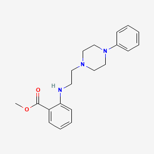 molecular formula C20H25N3O2 B14470288 Benzoic acid, 2-((2-(4-phenyl-1-piperazinyl)ethyl)amino)-, methyl ester CAS No. 65883-70-7