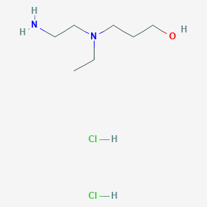 molecular formula C7H20Cl2N2O B1447037 3-[(2-Aminoethyl)(ethyl)amino]propan-1-ol dihydrochloride CAS No. 1803603-44-2