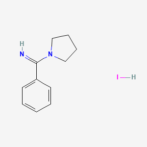 molecular formula C11H15IN2 B1447039 1-Benzenecarboximidoylpyrrolidine hydroiodide CAS No. 154142-61-7