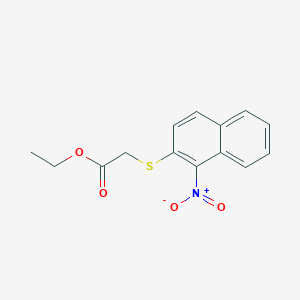 molecular formula C14H13NO4S B14470421 Ethyl [(1-nitronaphthalen-2-yl)sulfanyl]acetate CAS No. 72793-65-8