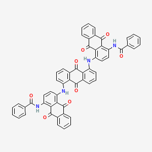 molecular formula C56H32N4O8 B14470447 Benzamide, N,N'-[(9,10-dihydro-9,10-dioxo-1,5-anthracenediyl)bis[imino(9,10-dihydro-9,10-dioxo-1,4-anthracenediyl)]]bis- CAS No. 67892-98-2