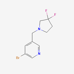 molecular formula C10H11BrF2N2 B1447045 3-Bromo-5-((3,3-difluoropyrrolidin-1-yl)methyl)pyridine CAS No. 1428065-38-6