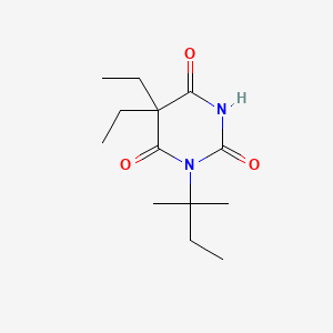 molecular formula C13H22N2O3 B14470452 Barbituric acid, 5,5-diethyl-1-(1,1-dimethylpropyl)- CAS No. 66940-81-6