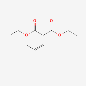 molecular formula C11H18O4 B14470482 Diethyl (2-methylprop-1-en-1-yl)propanedioate CAS No. 71310-18-4