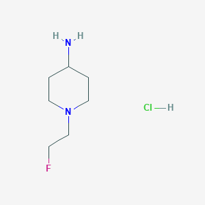 molecular formula C7H16ClFN2 B1447053 1-(2-Fluoroethyl)piperidin-4-amine hydrochloride CAS No. 1315497-29-0